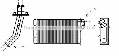 AVA QUALITY COOLING rt6170 -  Теплообменник, отопление салона